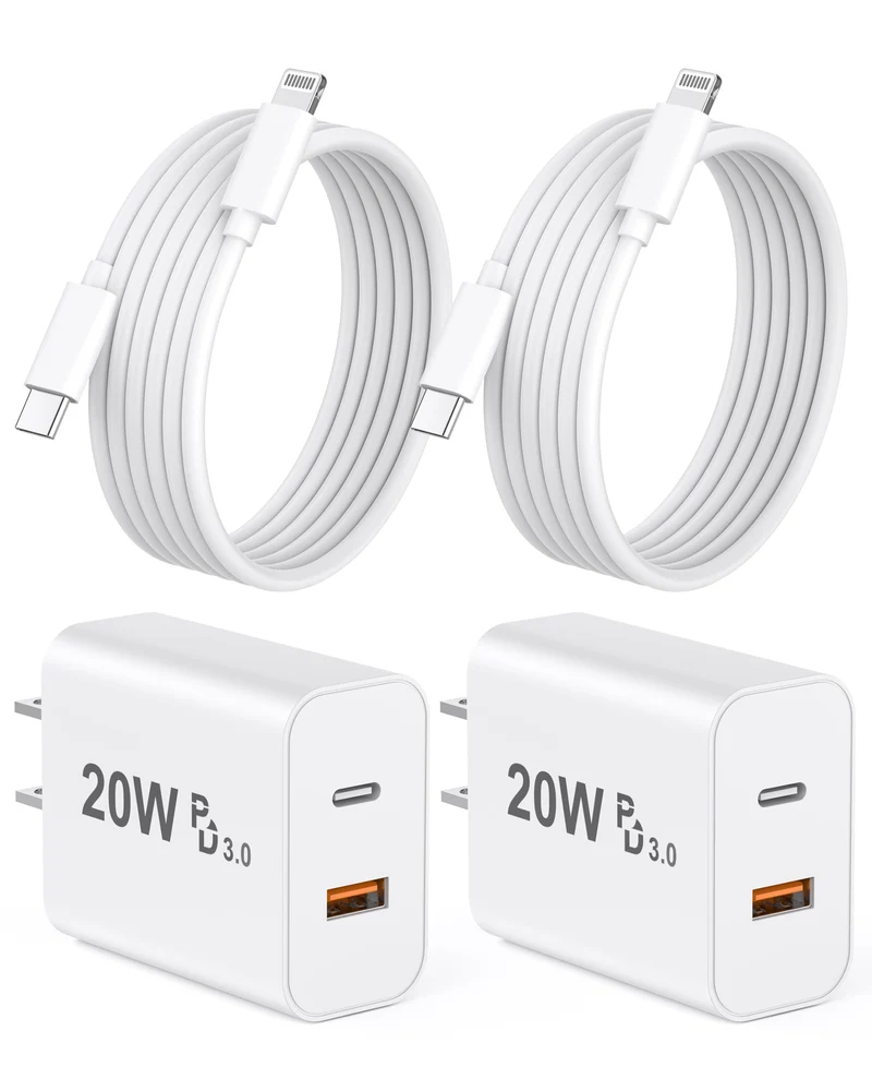iPhone 14 Super Fast Charger,Dual USB A/C Wall Charger Adapter