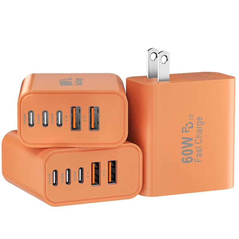 USB C Charger Block Fast Charging, 60W USBC Type C Wall Plug Charging Cubes