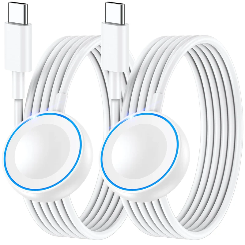2Pack for Apple Watch Charger Fast Charging 5W,USB Type C, 4.0 Feet