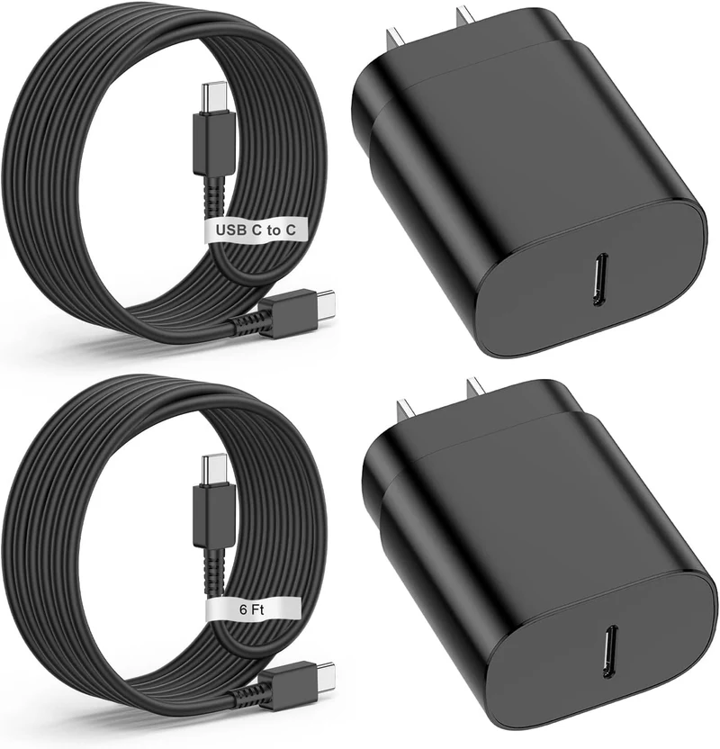 2 Packfor Samsung Galaxy S23 S22, S21, Note 20 Fast Charging Type C,25w USB C Super Fast Charger Type C Wall Charger Block Andr