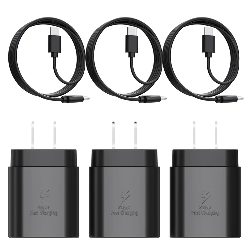 Type C Charger 25W Type C Super Fast Charging Block USB C Charger Cable