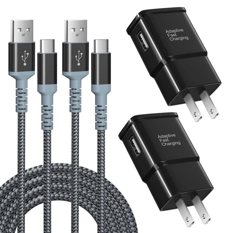 Adaptive Fast Charging Wall Charger with USB C Cable 10ft, Excgood USB Fast Charger Type C Charger Compatible for Galaxy S25 S24