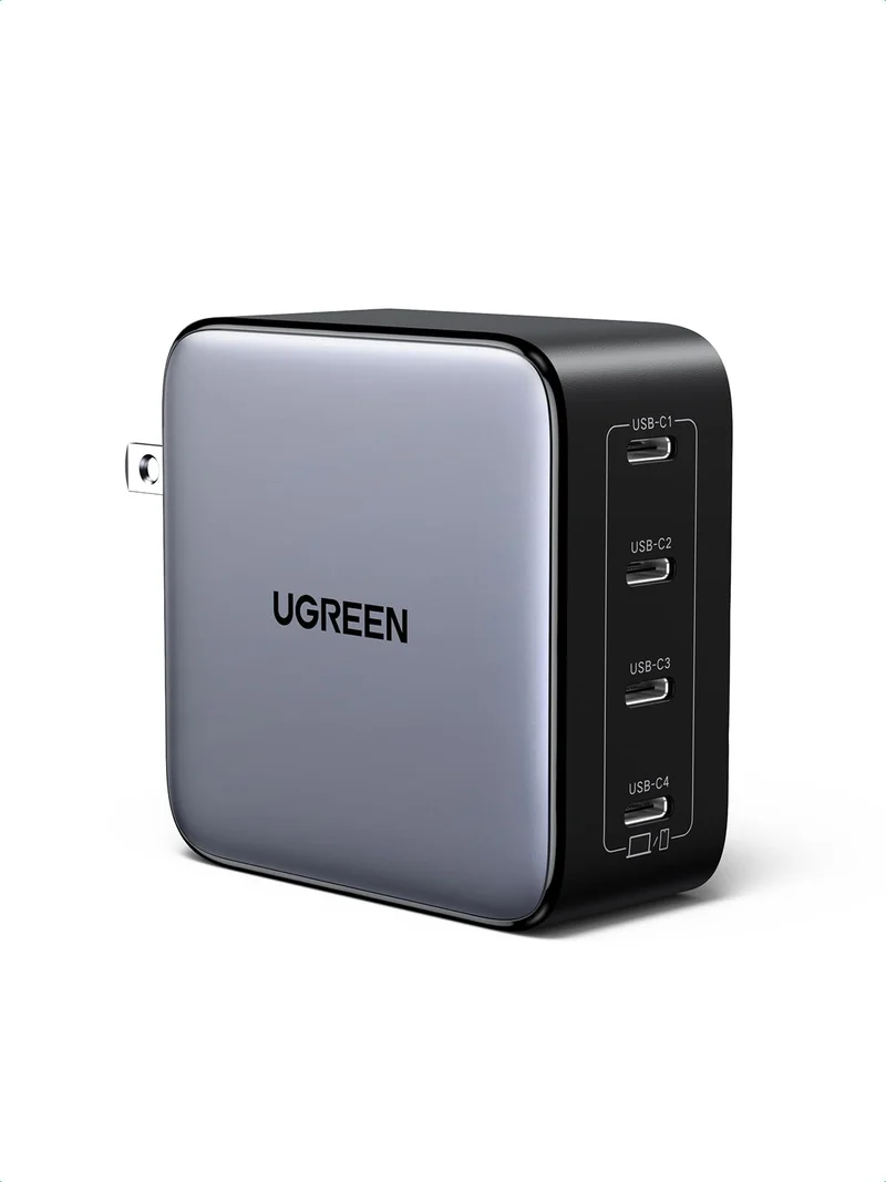 UGREEN Nexode 100W GaN USB C Wall Charger, 4Port TypeC Fast Charger Compatible with MacBook Pro/Air, Dell XPS, iPhone 17/16/15