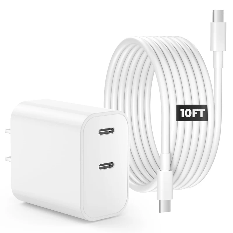 iPhone 17 16 15 Charger Fast Charging, 20W Dual Port USB C Charger Block