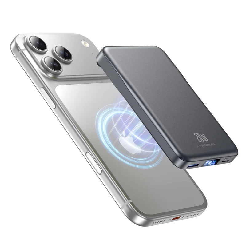 Magnetic Portable Charger 10000mAh, Fast Charging MagSafe Battery Pack
