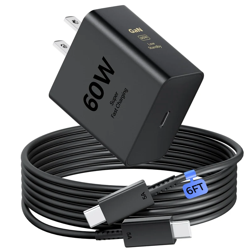 60W USB C Super Fast Charger, Type C Fast Phone Charger