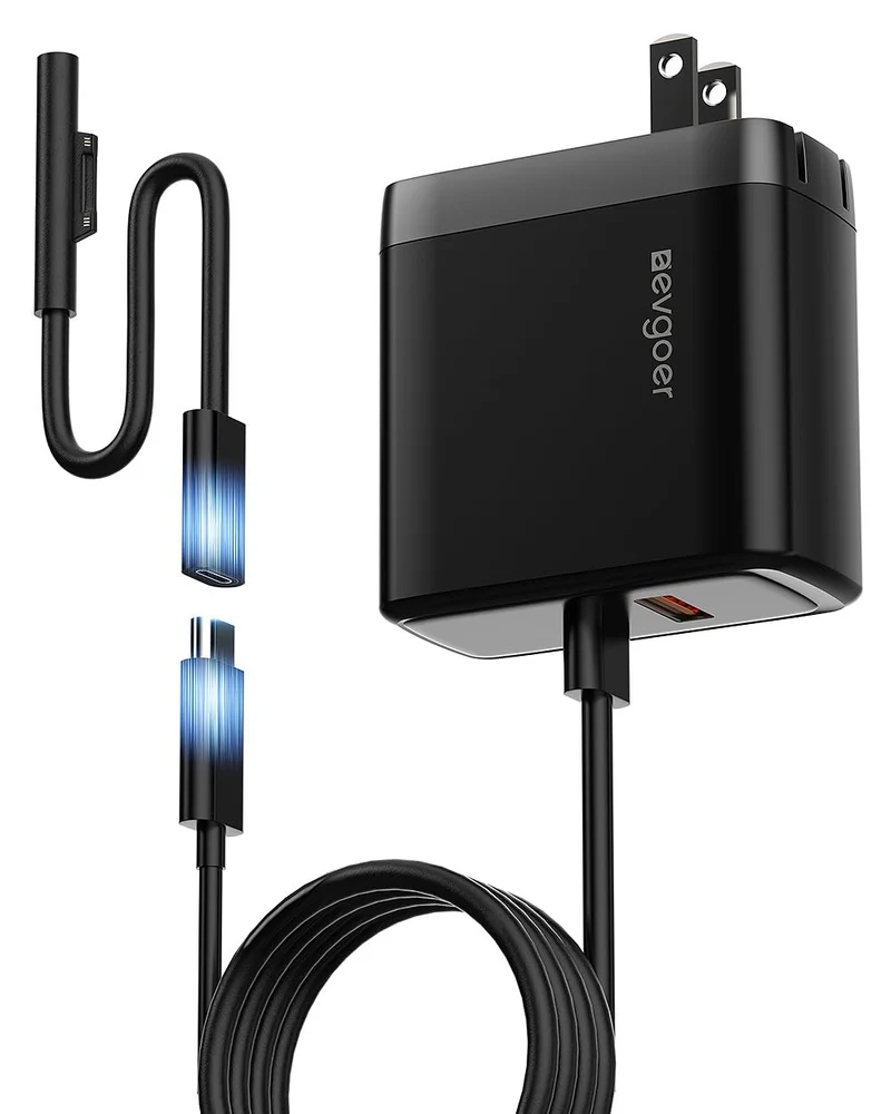 65W Surface Pro Charger,Microsoft Surface Charger for Surface Pro 312,Compatible for Both Microsoft Surface Book/Laptop/Go and