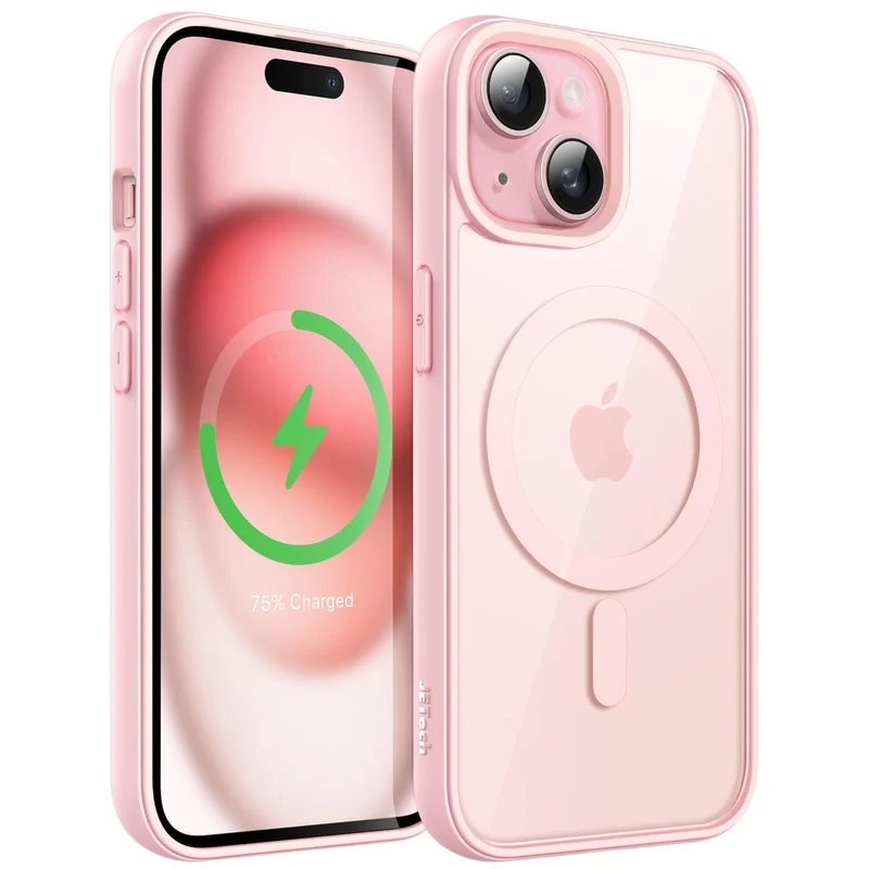 JETech Magnetic Case for iPhone 15, Pink