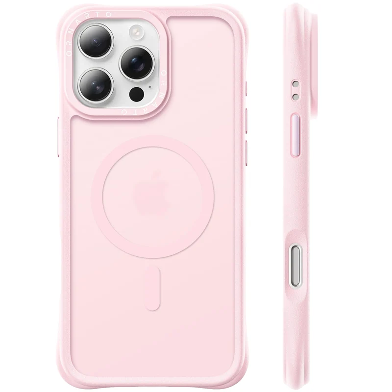 ORNARTO for iPhone 16 Pro Case, Magnetic Matte,Chalk Pink