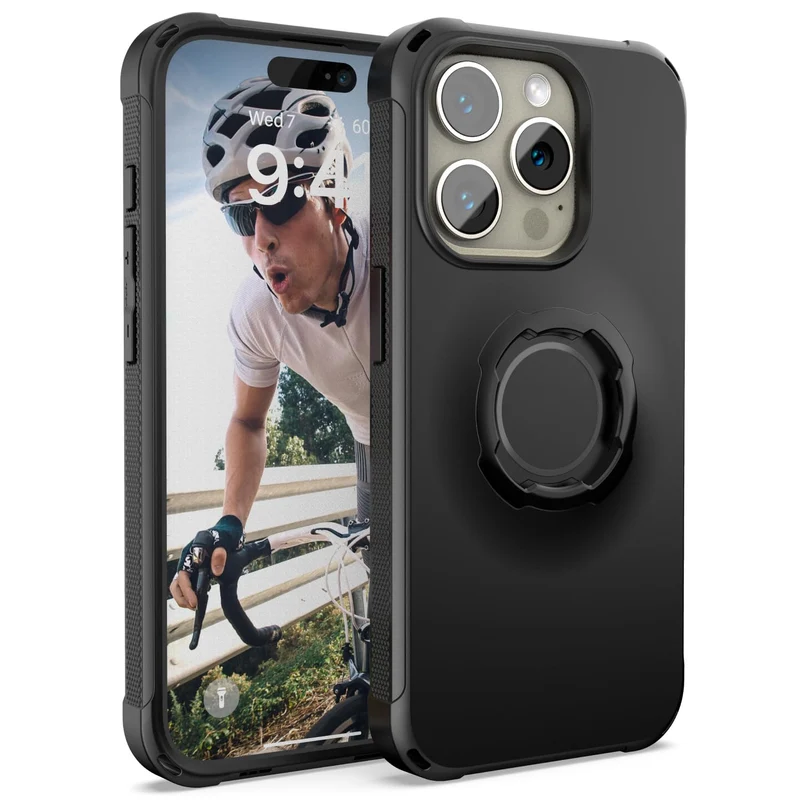 xsdtech Lock Protective Case for iPhone 15 Pro Black