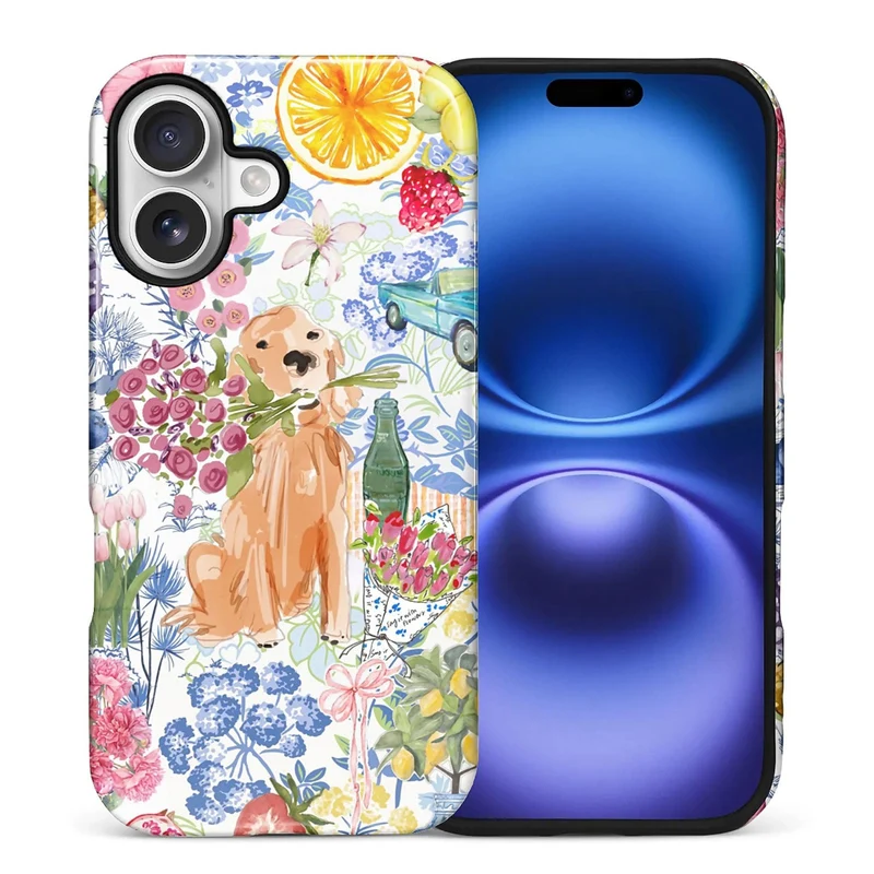 Goodsprout for iPhone 17 Case,Hybrid 2Layer Hard Shell + Silicone Protective Case Resistant Shockproof Allys Dogs Cute Coll