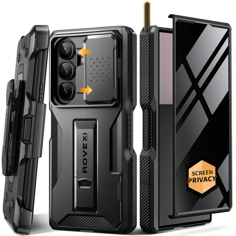 TONGATE for Z Fold 8 Ultra Case with Stylus & Pen Holder,Privacy Screen