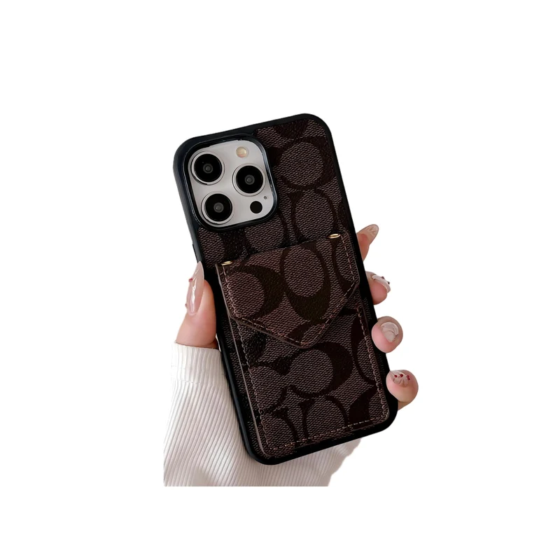 Sriyso Designer Leather Metal Clasp Wallet Case for iPhone 15 Pro Max,Gold