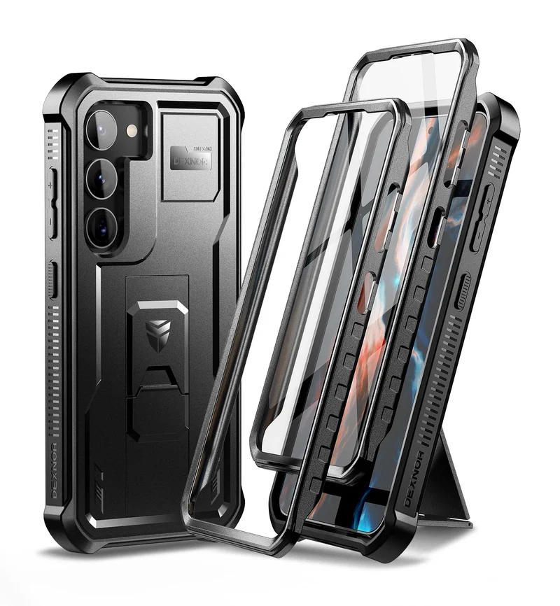 Dexnor Full Body Case for Samsung Galaxy S23 5G/6.1 inches, [Extra Front Frame] Heavy Duty Military Grade Protection Builtin Sc
