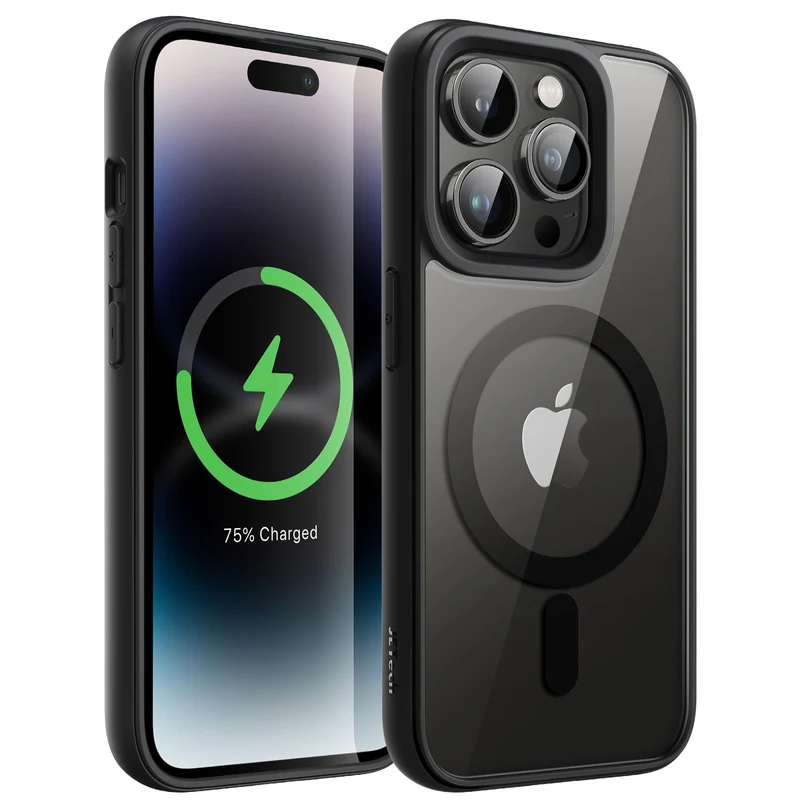JETech Magnetic Case for iPhone 14 Pro, Space Black