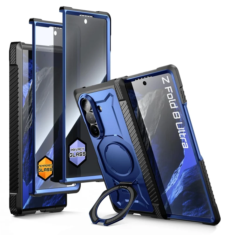 SUPCASE for Galaxy Z Fold 8 Ultra Case, Glass & Privacy Screen, Full Hinge