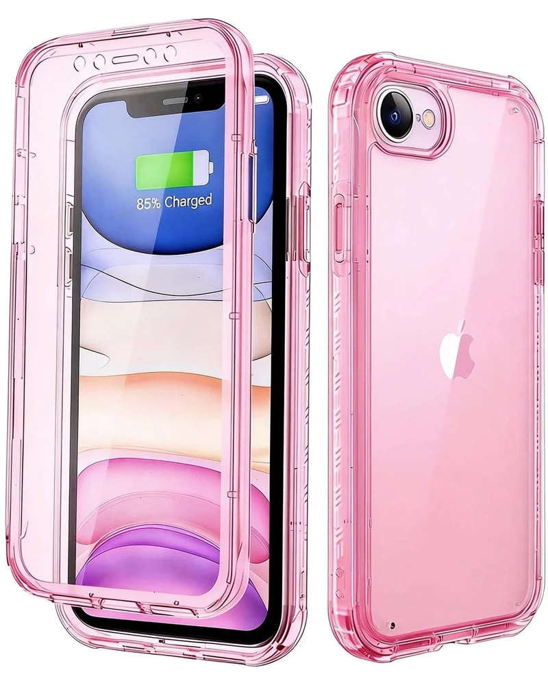 Lifedance Rugged FullBody Case for iPhone 17e/16e, Builtin Screen Protector, 10FT Military Drop Tested, Clear Shockproof Phone