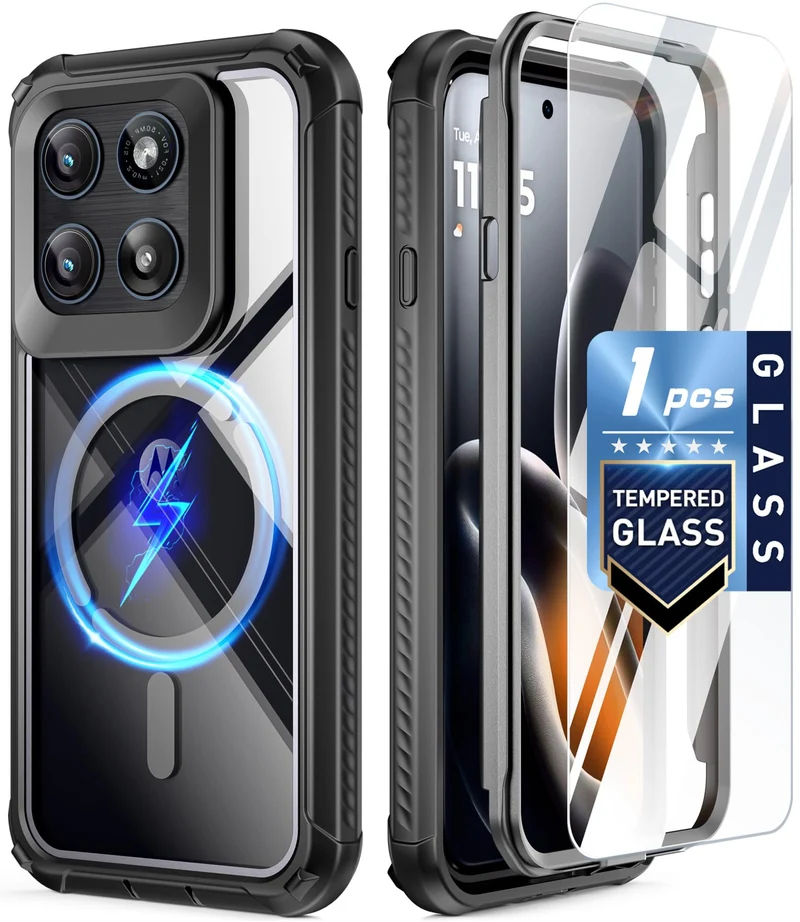 Poetic Guardian for Motorola Moto Edge 2026 Case, Fit for MagSafe | 20FT MilGrade Drop Tested | 1 Tempered Glass Screen Protect