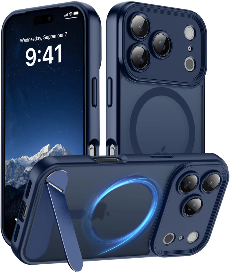 AMILIFECASES Magnetic Compatible with IP 18 Pro Case, [Builtin Kickstand][Full Camera Protection][Compatible with MagSafe][Anti
