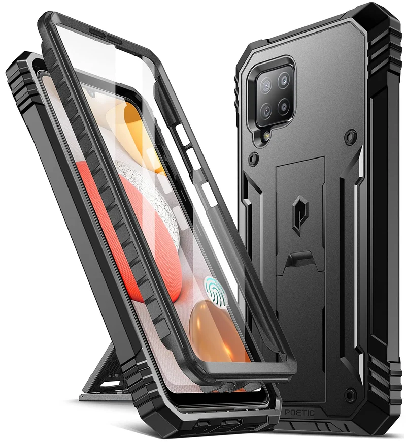 Poetic Revolution Case for Samsung Galaxy A42 5G, Builtin Screen Protector Work with Fingerprint ID, Full Body Rugged Shockproo