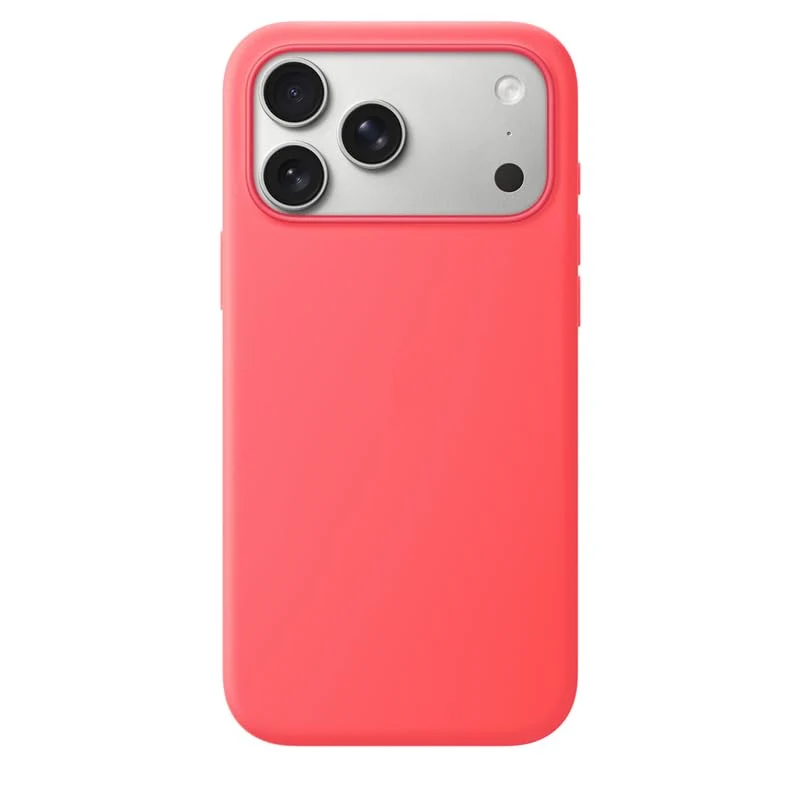 QTBLPUY Silicone Case Compatible with iPhone 17 Pro Max (Bright Guava)