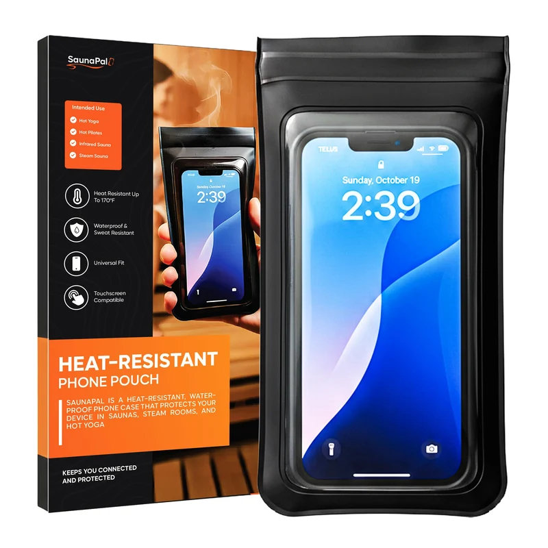 SaunaPal HeatResistant Phone Case for Sauna HeatResistant Touchscreen Protector Strong Magnetic Mount Fits Up to 7.5x3.5