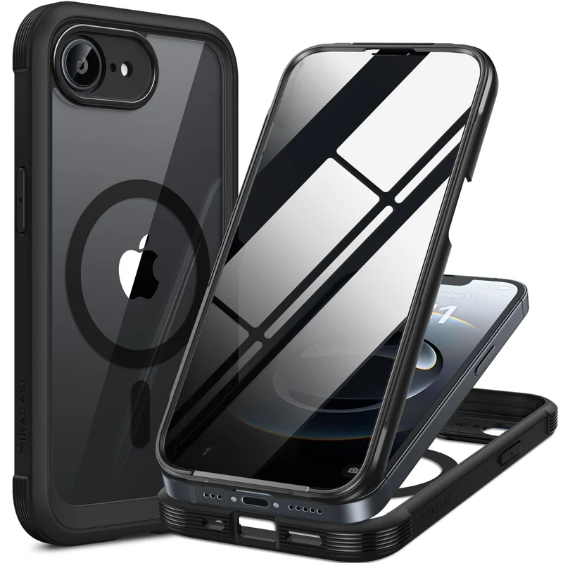 Miracase for iPhone 17e & 16e Case with Builtin Private Screen Protector, [Magnetic with MagSafe] FullBody Phone Cover Militar