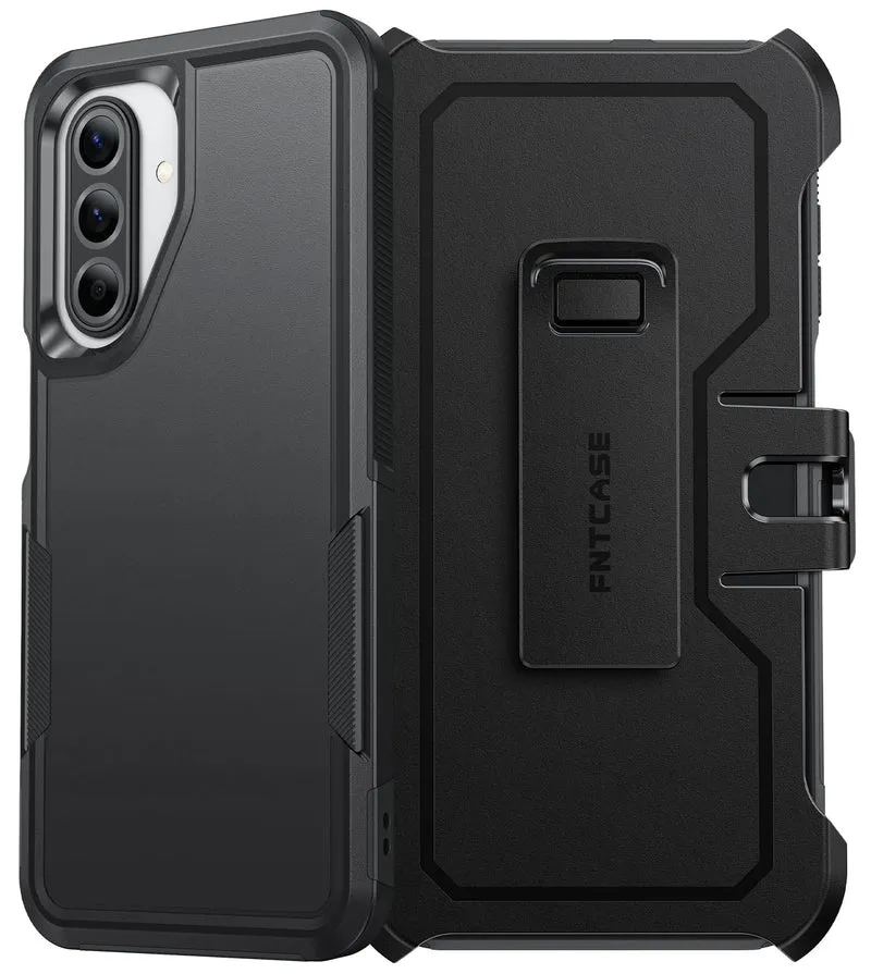FNTCASE for Samsung Galaxy A175G Case: with BeltClip Holster Black