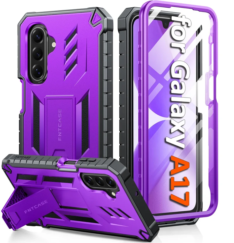 FNTCASE for Samsung Galaxy A175G Phone Case with Builtin Screen Protector