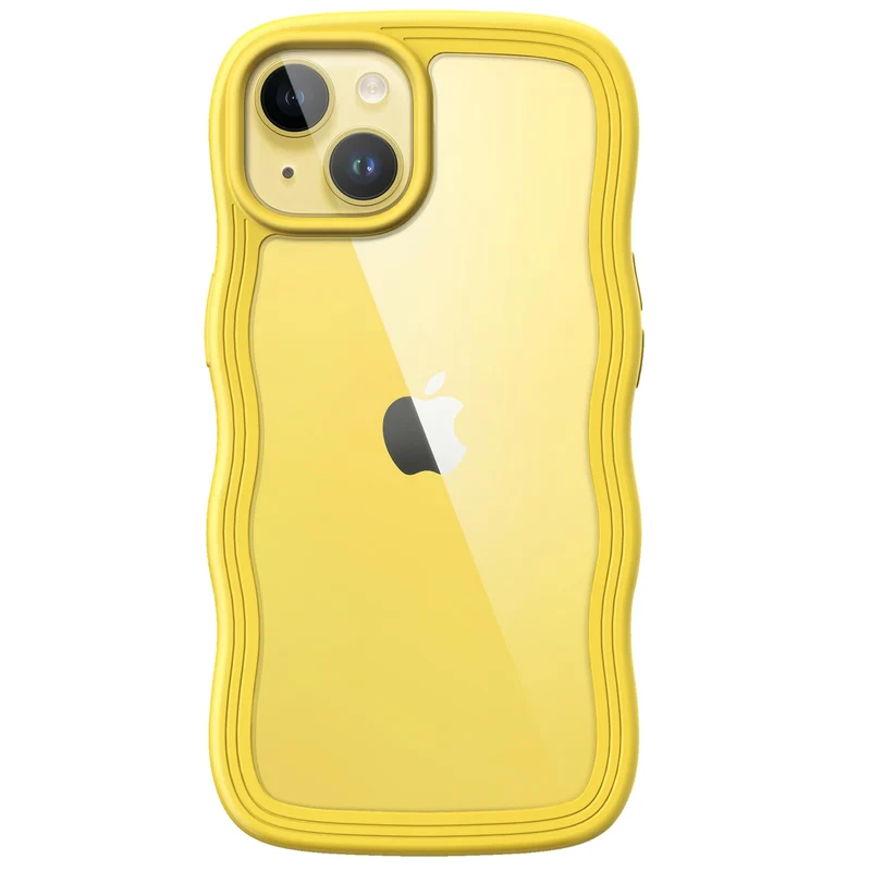 JETech Wavy Case for iPhone 14 Plus, Yellow