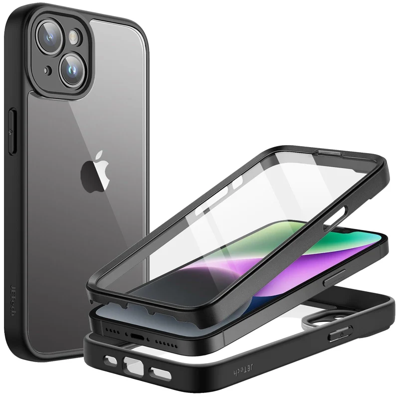 JETech Case for iPhone 14 Plus, 360 Protection, Black