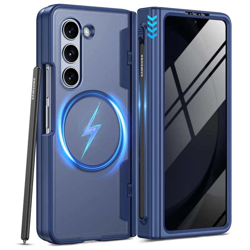 VEGO for Galaxy Z Fold 5 Case with Screen Protector & S Pen Slot, Blue