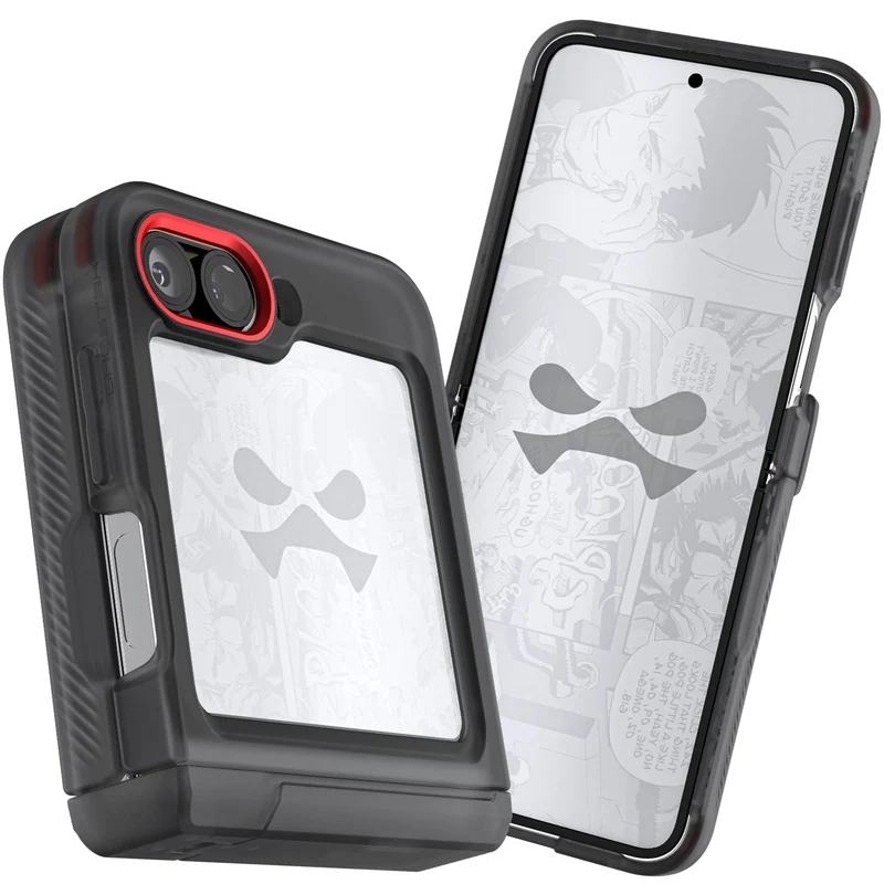 Ghostek Covert Clear Galaxy Z Flip 6 Case with Builtin Kickstand and Full Hinge Protection Shockproof Protective Phone Cover De