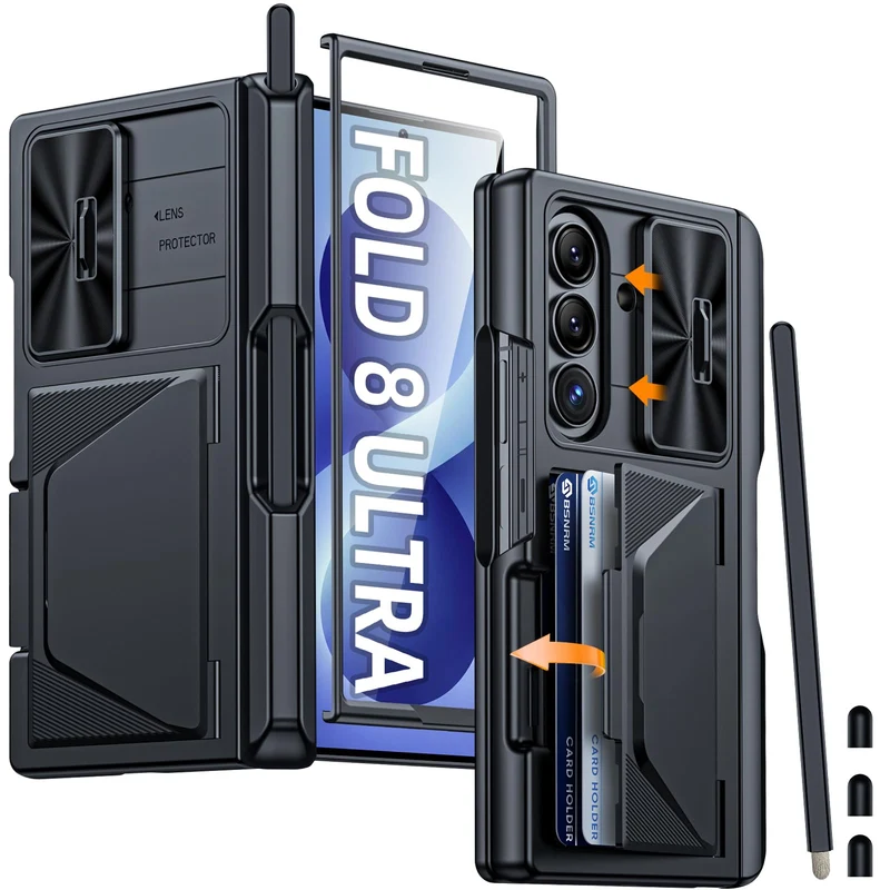 BSNRM for Samsung Galaxy Z Fold 8 Ultra Case Wallet, Screen Protector,SPen