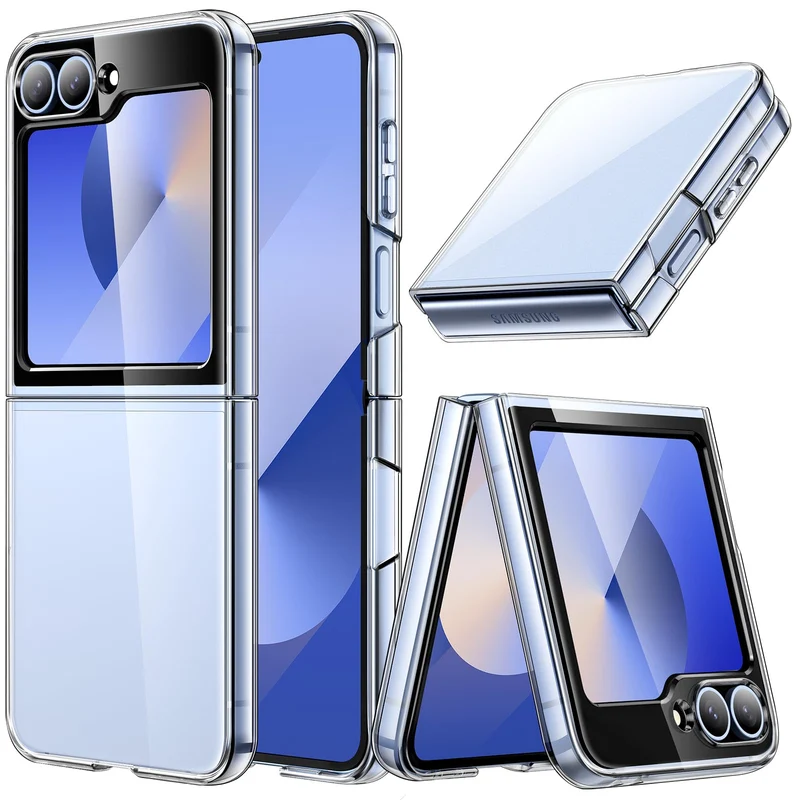 JETech Clear Case for Samsung Galaxy Z Flip 7 FE/Flip 6, Clear