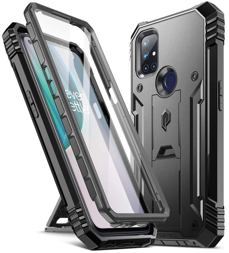Poetic Revolution Series Case for OnePlus Nord N10 5G, FullBody Rugged DualLayer Shockproof Protective Cover with Kickstand an