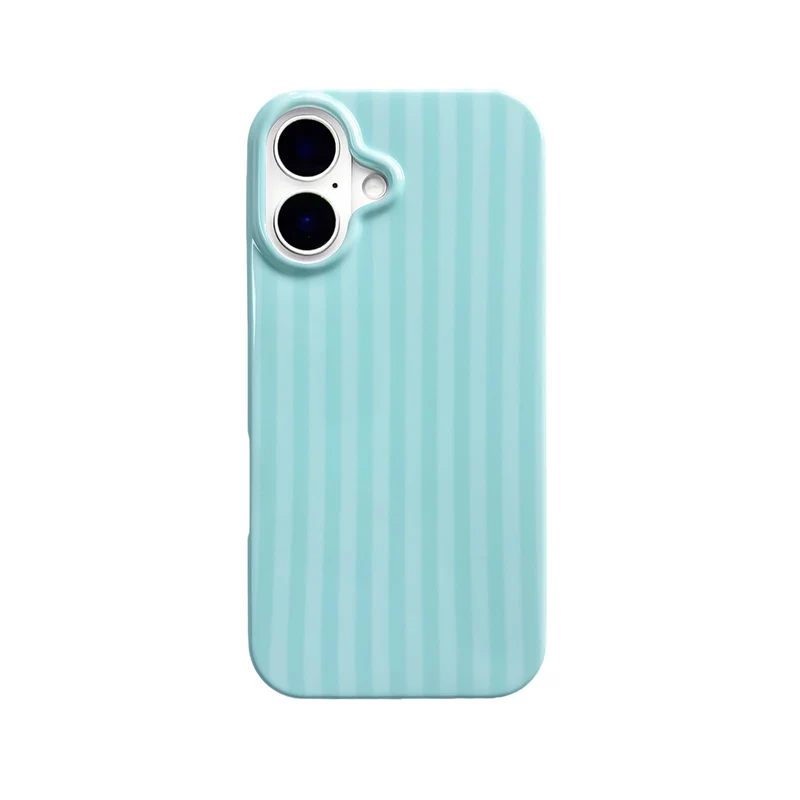 Reezaddin Teal Striped Phone Case for iPhone 17