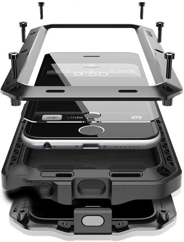 Marrkey for iPhone 16e/17e Case Heavy Duty Metal Shockproof Tough Armour