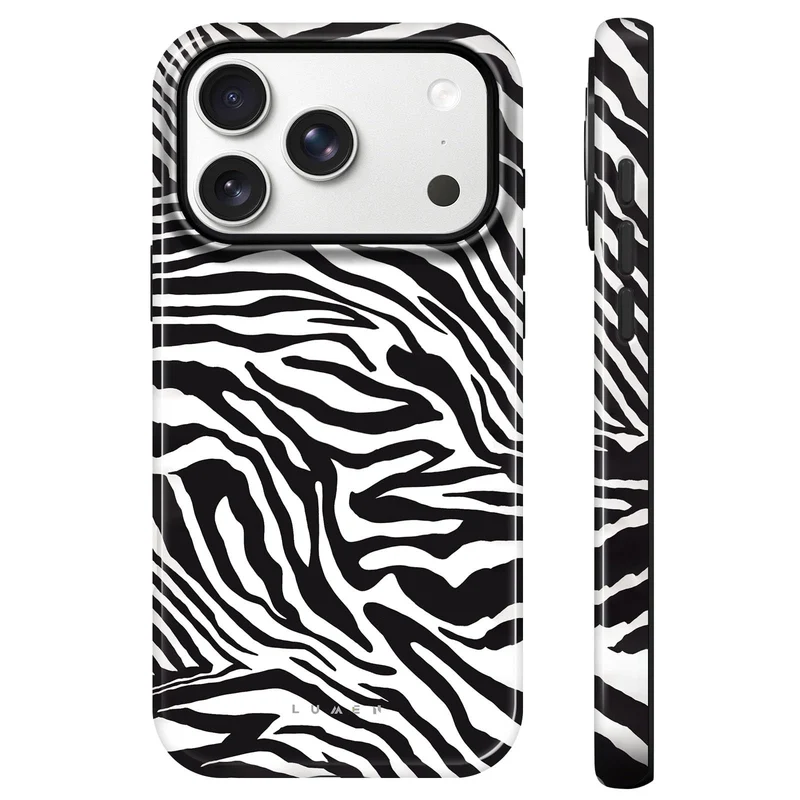 Lumen for iPhone 17 Pro Case, Compatible with MagSafe, Zebra Print Stripe