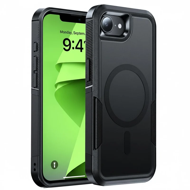 DEVISELOVE Magnetic for iPhone 17e/16e Case DualLayer Shockproof Black