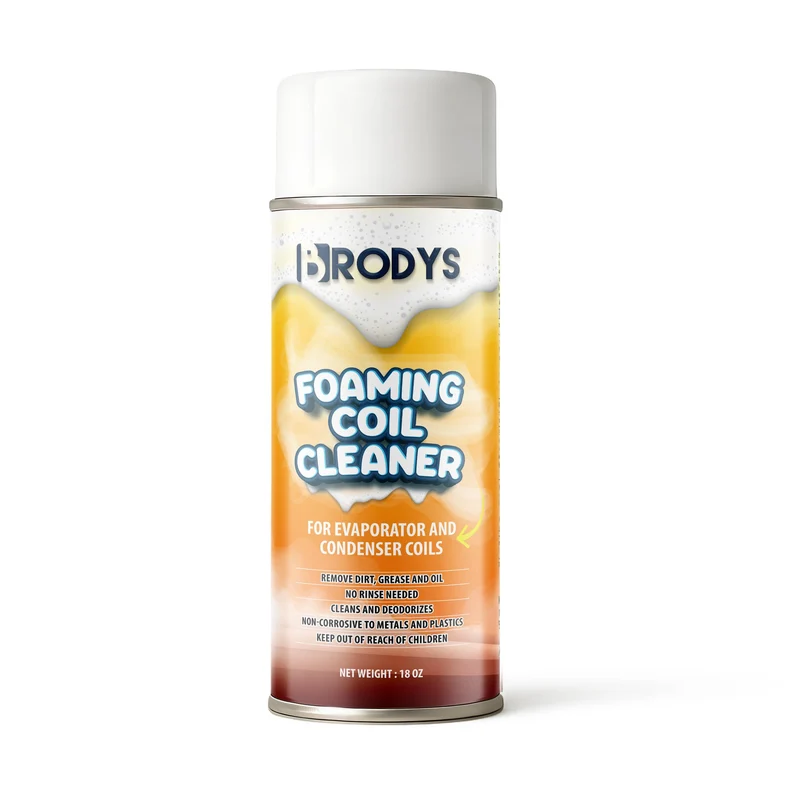 BRODYS Foaming AC Coil Cleaner, No Rinse Formula 18oz, 1 Pack, Cleans
