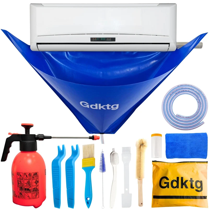 Gdktg Mini Split AC Cleaning Kit with 2L Pressure Sprayer Fits 2737in Unit