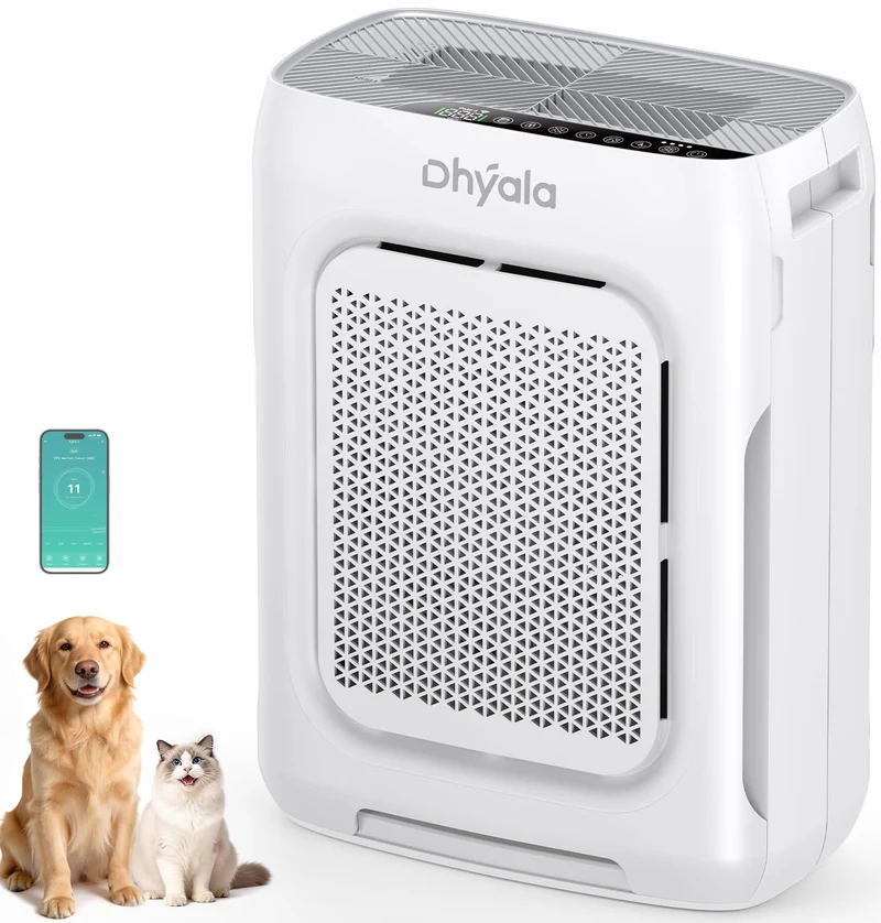 Air Purifier for Home Large Room up to 3000Ft, HEPA Air Purifier with Washable DoubleSided Filters, Smart WiFi, AQI Display, Ai