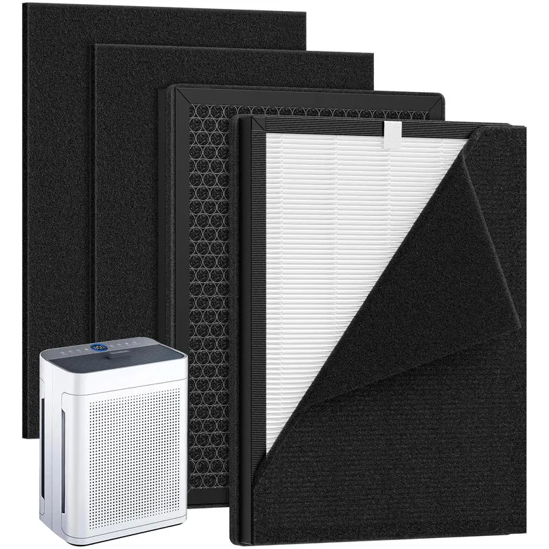 2 Pack K2 Replacement Filter for LUNINO K2 &TER Air MKAP01 Air Purifier