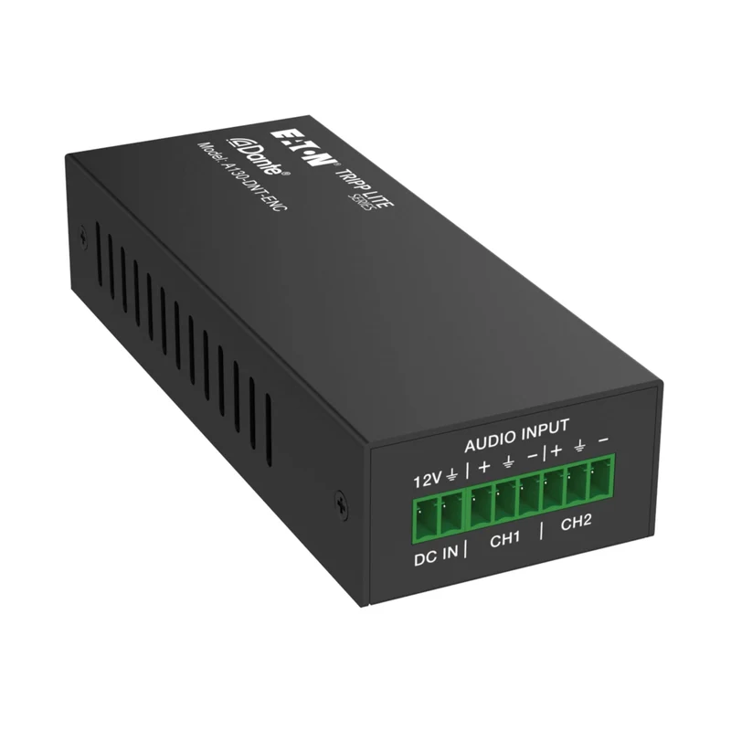 Tripp Lite Series Dante 2-Channel Analog Audio Encoder With Poe, 100M Pcm 2.0 44