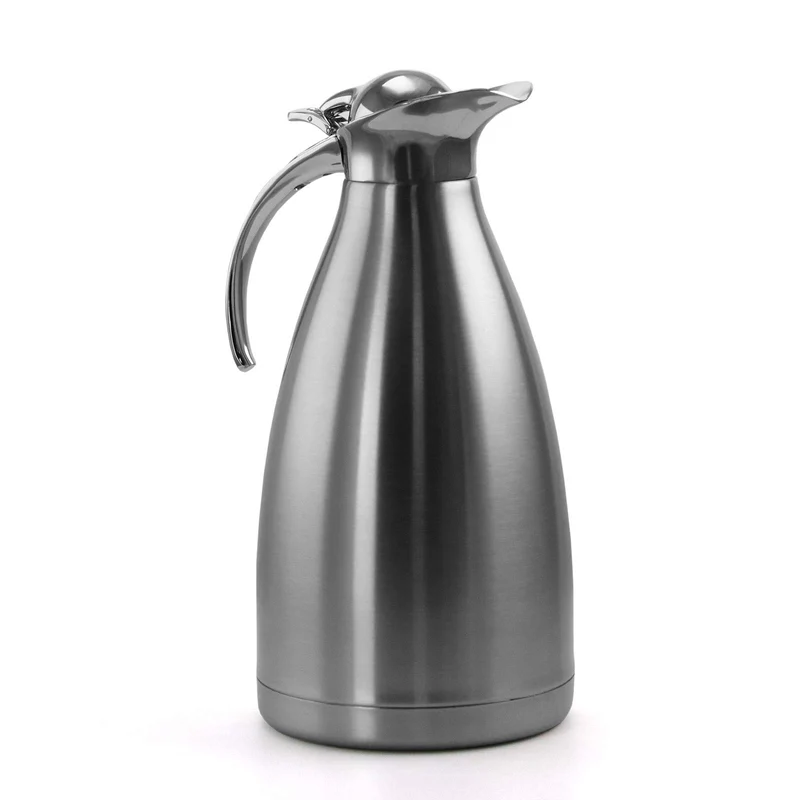 MegaChef 2L Deluxe Stainless Steel Thermal Beverage Carafe for Coffee and Tea