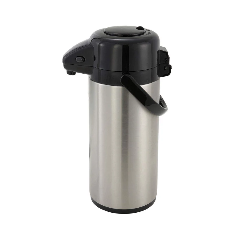 Winco Stainless Steel Lined Airpot, 3Liter, Push Button