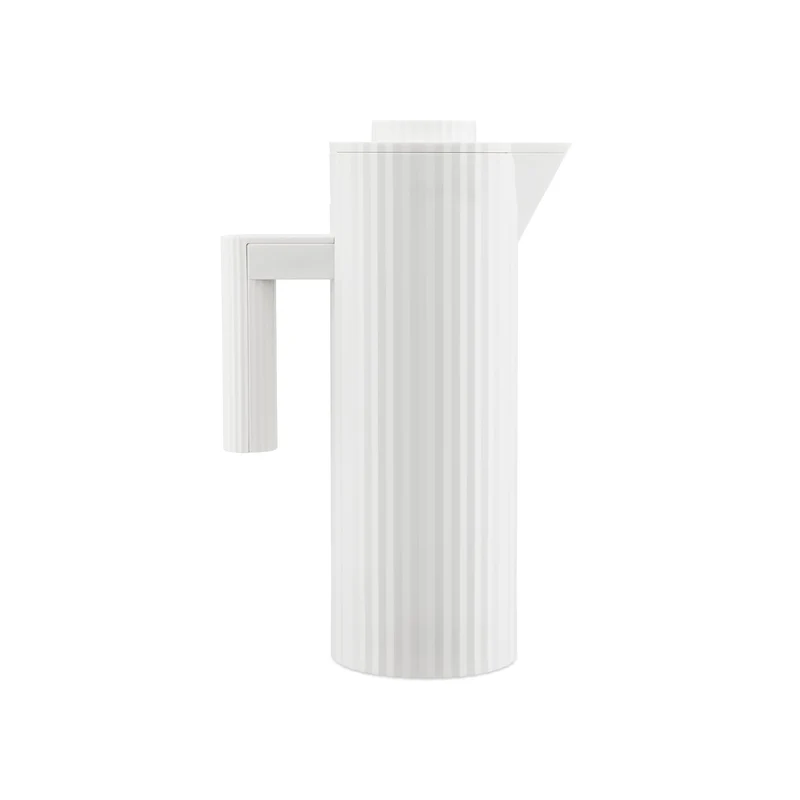 Alessi Plisse Thermo Insulated Vacuum Jug White 1L