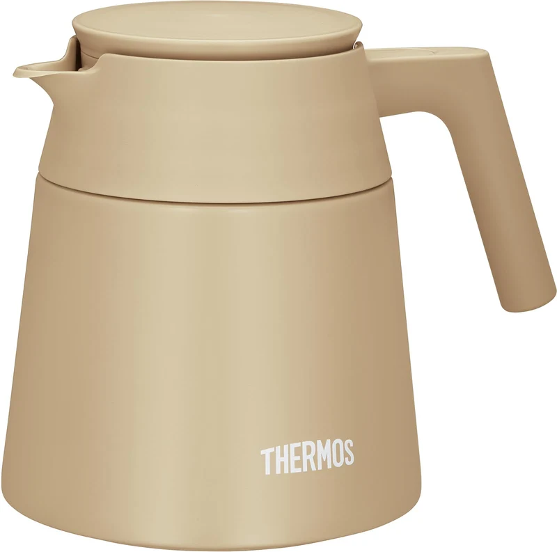 Thermos TTF720 CL Vacuum Insulated Coffee Server, 24.3 fl oz (720 ml), Cafe Latte, All Parts, Dishwasher Safe, Coffee Dripper C