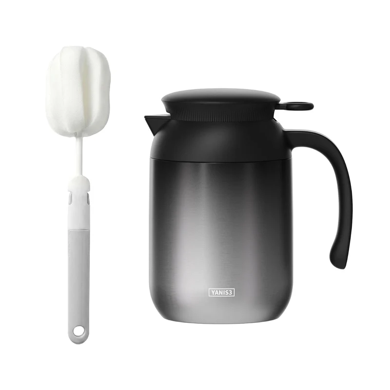 Yanis3 40.5 oz Thermal Coffee Carafe, Stainless Steel Insulated Carafe, Portable Vacuum Thermal Pot with LeakProof Lid, Keeping